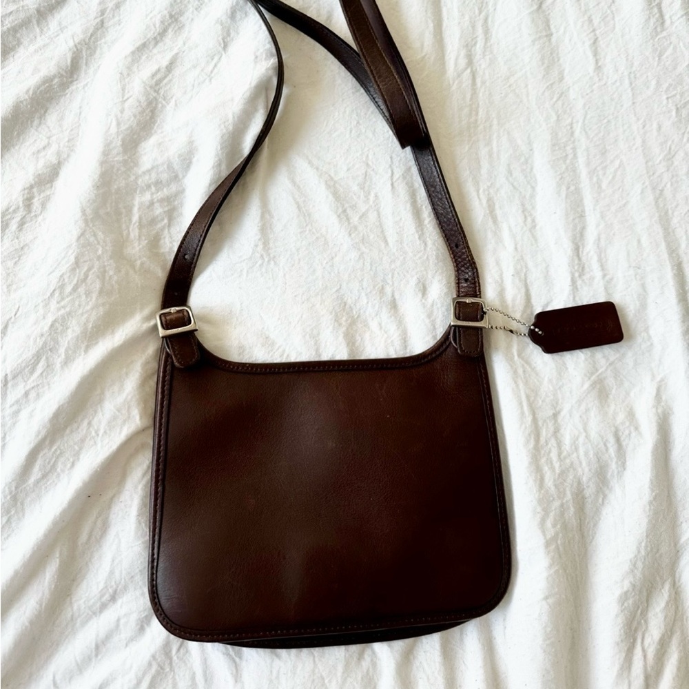 Vintage Brown Coach Legacy Slim Hippie Flap Crossbody Purse